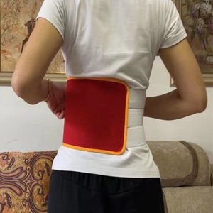 Ceinture de soutien lombaire rouge avec poche pour médicaments, de qualité médicale, pour soulager les douleurs dorsales et corriger la posture - Product Image 1