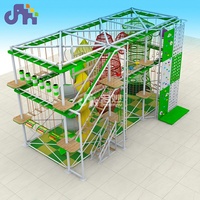 Domerry Métal Nylon Équipement d'amusement Cours de corde adapté aux enfants Cadre d'escalade pour parc d'aventure pour les événements de centre commercial