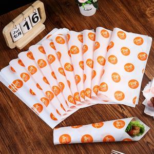 Customized Pattern logo Printed Chicken Roll Grease-proof <b>Paper</b> for Fried Chicken Hamburger Packaging Baking <b>Paper</b> - Product Image 2