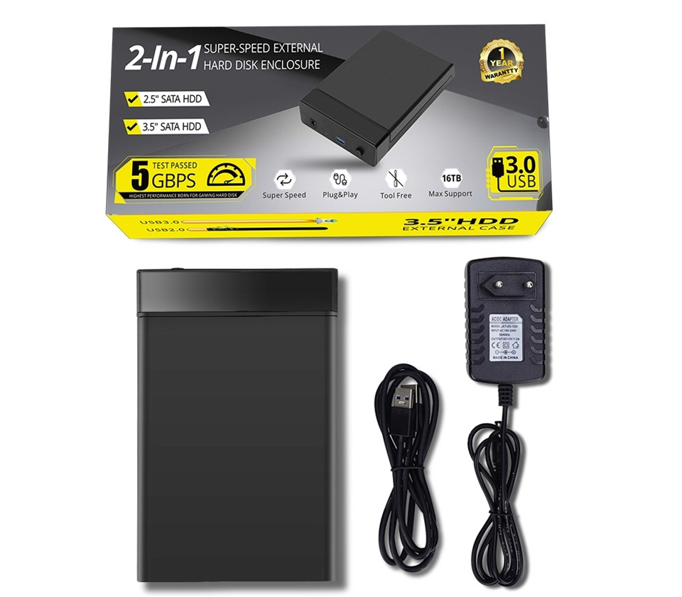 Docking Station per custodie per Hard disk esterno da USB 3.0 a SATA Dual Bay per dock di estensione SSD HDD da 2.5/ 3.5 pollici Clone Offline 7 Docking Station per custodie per Hard disk esterno da USB 3.0 a SATA Dual Bay per dock di estensione SSD HDD da 2.5/ 3.5 pollici Clone Offline 7