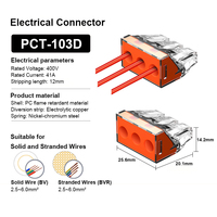Mini conector de cableado de cable rápido de fábrica original conector de terminal rápido enchufable compacto universal