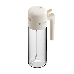 Bouteille à huile en verre Hy-0396, cylindre taille M, couvercle en plastique, résistante aux fuites, pour le stockage des condiments de cuisine - Product Image 3