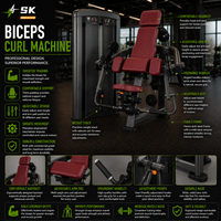 Machine à triceps assis à charge sélective SK Commercial, appareil d'extension des bras pour la musculation en salle de sport professionnelle