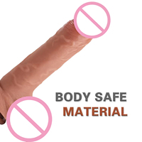 Realistischer Weiblicher Dildo-Vibrator aus Weichem Silikon mit Heizfunktion, Großer Penis Vaginal- und Anal-Massagegerät, G-Punkt-Stimulator, Sexspielzeug für Frauen