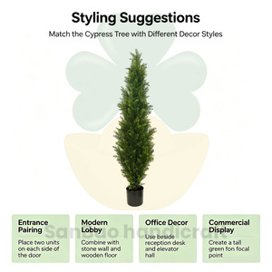 Árbol Artificial de Olivo/Ficus de Seda, Resistente a los Rayos UV, Ecológico y Duradero, para Interiores/Exteriores, Bonsái de Pino/<span class=keywords><strong>Cedro</strong></span> de Plástico - Product Image 2