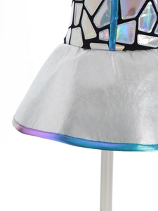Costume Alieno Metallizzato Lucido per Ragazze 6-16 Anni, Abito Alieno Spaziale Carino per Cosplay, Feste e Spettacoli - Product Image 5