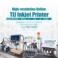 Impresora de Inyección de Tinta Industrial Docod TIJ T260E de 12,7 mm, Máquina de Codificación de Fecha de Caducidad para Códigos QR, Códigos de Barras, Número de Lote y Logotipos en Líneas de Producción