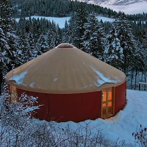 Chinesische Luxus-Glamping-Jurte aus Holz im modernen Design – Neuheit für die Mongolei - Product Image 1