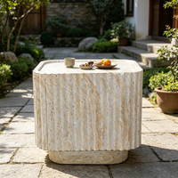 Table basse MGO moderne, table d'appoint en travertin pour salon et projets hôteliers, multifonctionnelle
