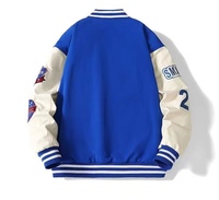 Blouson de baseball décontracté de haute qualité, style universitaire, respirant et coupe-vent, en laine, polyester/coton, fabrication OEM/ODM directe usine