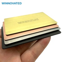 Cartes de visite professionnelles sans contact RFID NFC Premium cachées, en métal noir