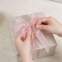 Rubans en organza imprimés en gros avec attaches torsadées pour les mariages, Noël, les boîtes cadeaux et les fournitures d'emballage pour boutiques