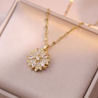 Conjunto de joyería de clavícula de circón súper flash elegante joyería de diamante completo giratorio Retro