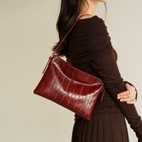 sac à bandoulière sur mesure Logo minimaliste haut Grain peau de vache sous les bras sac à main femmes Boutique cadeau ensemble