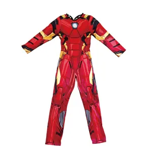 High Quality Iron bodysuit Man stage performance Halloween costume children male cos suit