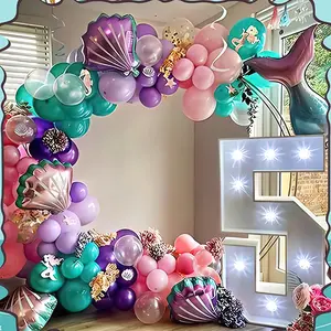 Popular Party Balloon Arch Home Decor 98 PCS Mermaid Birthday Party Decorations for girl