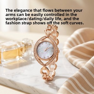 <span class=keywords><strong>Orologio</strong></span> <span class=keywords><strong>da</strong></span> Donna al Quarzo Stile Giapponese Ispirato al Sud-Est Asiatico; <span class=keywords><strong>Orologio</strong></span> <span class=keywords><strong>da</strong></span> Donna Coreano in Oro Rosa di Alta Gamma Resistente all'Acqua 30M - Product Image 2