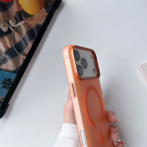 เคสโทรศัพท์แม่เหล็กแบบสัมผัสผิวเรียบ สำหรับ 18 Pro Max เคสแม่เหล็กแบบโปร่งแสงด้าน สำหรับ iPhone 17 Pro Max ขอบโลหะ - Product Image 3