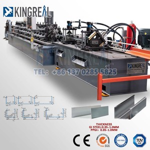 KINGREAL Metall bolzen-und Ketten rollen form maschine CU CW UW Kanal form maschine Gipskarton profil Rollen form maschine - Product Image 2