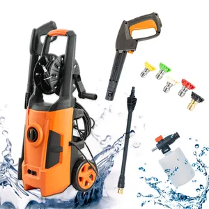 Car Care Cleaning Equipment 1600W 130Bar High Pressure Jet Washer For Car Wash With Built-in Foam Bottle