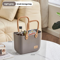 Panier de rangement portable multifonctionnel avec poignée, grande capacité, sac de courses imperméable, sac de rangement pour pique-nique en plein air