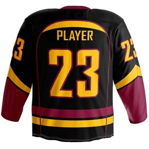 Fabrik Großhandel Niedrig preis Sublimation Bedrucktes Polyester Maßge schneiderte Team Hockey Sweatshirts ohne Mindest anforderungen - Product Image 2