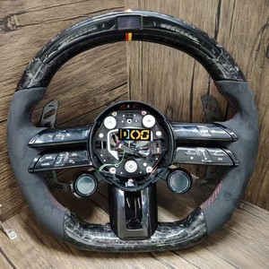 Volant en fibre de carbone pour <span class=keywords><strong>Mercedes</strong></span> Benz W206 W205 W204 W222 W223 W213 W177 W463 <span class=keywords><strong>AMG</strong></span> GT GLS63 GLE63 SL63 G63 <span class=keywords><strong>A45</strong></span> C63 E63 - Product Image 1
