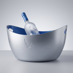 <b>Silver</b> <b>Ice</b> <b>Bucket</b> 4 Bottles Matte with Led Lights for Hotel and Lounge, OEM, OEM Custom - Product Image 6