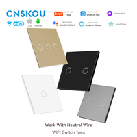 Interrupteur intelligent 4 touches Zigbee 3.0, télécommande sans fil pour la maison, panneau tactile ABS 10A 240V, Smart Life, étanche, maison intelligente