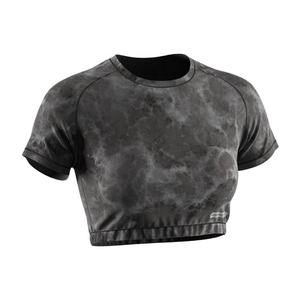 Factory Gym Streetwear Tshrt New Design Women Sexy Fitness Half Shirt Workout Sportswear Short Sleeve Yoga Crop <b>Top</b> - Product Image 3