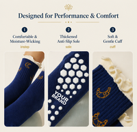Chaussettes de Pilates en coton tricoté antibactériennes, antidérapantes, respirantes, pour le yoga et la barre, avec logo personnalisé, longueur mi-mollet, vente en gros