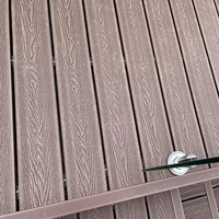 Planche de terrasse en composite WPC moderne, antidérapante, imperméable, à surface gaufrée 3D, effet bois, garantie 15 ans+, pour terrasse et jardin