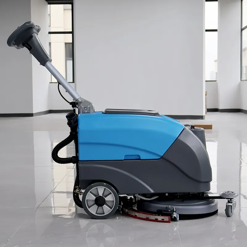easy to operate newest design concrete floor cleaning machine walk behind floor scrubber