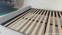 Cadre de lit rembourré à volants, tête de lit haute moderne italienne, velours personnalisé, taille King Queen, mobilier de chambre OEM