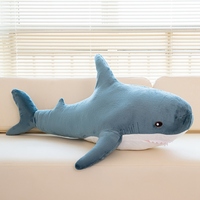 Peluche Requin Animal Marin Rose Bleu Blanc Violet Grande Taille pour Enfants, Jouet Requin de Simulation Personnalisé pour Enfants