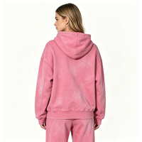 Ensemble de survêtement rose vif avec logo surdimensionné, ensemble de survêtement à capuche et jogging pour femme en 2 pièces pour un style streetwear, tenues décontractées tendance