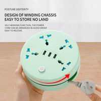 Multiprise électrique portable universelle multi-usages avec protection contre les surtensions, intégration de rangement et ports USB