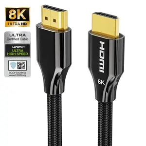 8K HDMI Cable 3.3ft Male To Male Hdmi Kable 4K 120Hz 8K 60Hz 3d Hdr 48gps 8k 2.1 Hdmi Cable