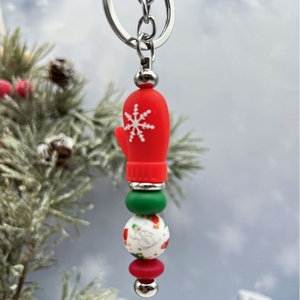 Porte-clés de dessin animé de noël mignon Silicone détachable vieil homme gants cartable pendentifs accessoires arbre de noël <span class=keywords><strong>pour</strong></span> les vacances - Product Image 3