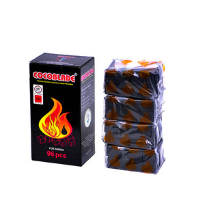 Charbon à chicha de style moderne arabe, 96 pièces, forme carrée, en coque de noix de coco, pour chicha et fumage - Product Image 2