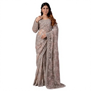 Sari en filet doux pour femmes, design indien, magnifique motif Patola, style traditionnel, toutes saisons, pour mariage et fêtes - Product Image 1