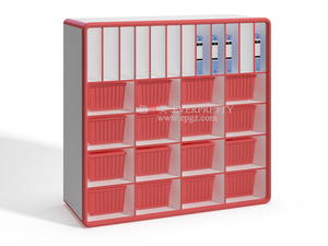 Mobiletto Moderno in Legno per Bambini con Contenitori e Organizzatore Giocattoli - Sicuro, Durevole e Multifunzionale per Aree Gioco Domestiche - Product Image 3