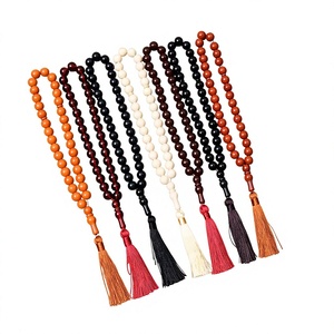 Perles de résine rouge de qualité supérieure, meilleur tasbih islamique, chapelet de prière 99 perles, collier Dhikr tendance, bijoux unisexe, cadeau de fête - Product Image 2
