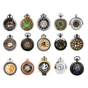 توربيون ووتش التلقائي <span class=keywords><strong>Moonphase</strong></span> الميكانيكية ساعة جيب فضة الهيكل العظمي الميكانيكية التلقائي ساعة جيب - Product Image 5