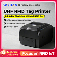 Impresora de Etiquetas RFID UHF de Escritorio, 203DPI/300DPI, Impresora de Etiquetas de Códigos de Barras por Transferencia Térmica con Interfaz USB y SDK Gratuito
