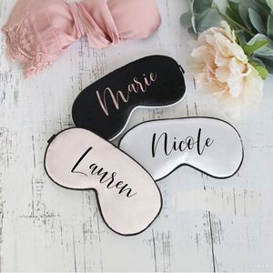 Masque de sommeil en soie pour femmes et hommes, occultation totale, double face, avec élastique et chouchou pour dormir - Product Image 1