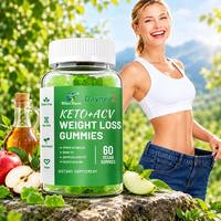 Gummies Keto ACV pour le vinaigre de cidre de pomme, gummies nutritionnels à faible teneur en sucre, saveur fruitée pratique, complément alimentaire