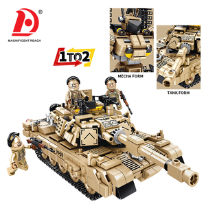 Jouets de construction de robots transformables en char militaire M1A2, 810 pièces, ensemble de briques mécha de l'armée <span class=keywords><strong>2</strong></span> en 1 avec soldat, jouet éducatif DIY - Product Image 2