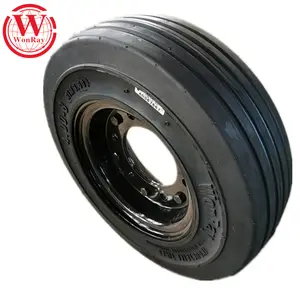 Whole sales three stage GSE solid tires 4.00-8 / 3.75 with 5 holes rim, airport trailer small tires