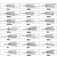 Lishi – Kit complet de 32 outils de crochetage 100 % authentiques avec étui de rangement GRATUIT, outil de crochetage et de décodage automobile 2-en-1 Lishi pour serrurier